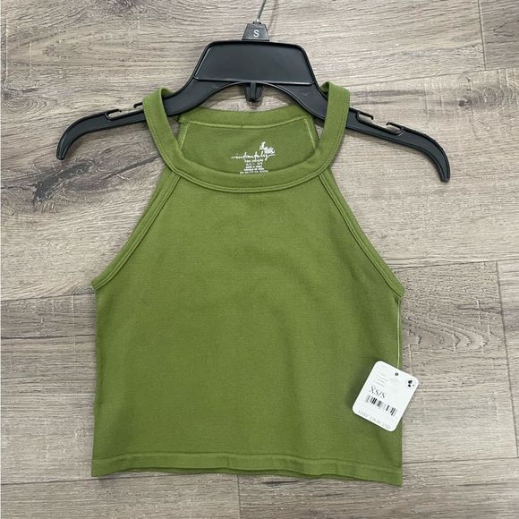 Free People Tops - Free People Green XS or S Crop Tank Top